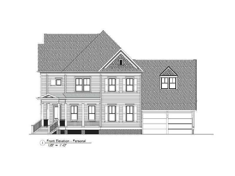 7160 Cordery Road Cumming, GA 30040 - Photo 1 of 1 Exterior Front. Approved Elevation for Homesite# 389. Dramatic Wrap-around Front Porch, on a basement and with a lake view.
