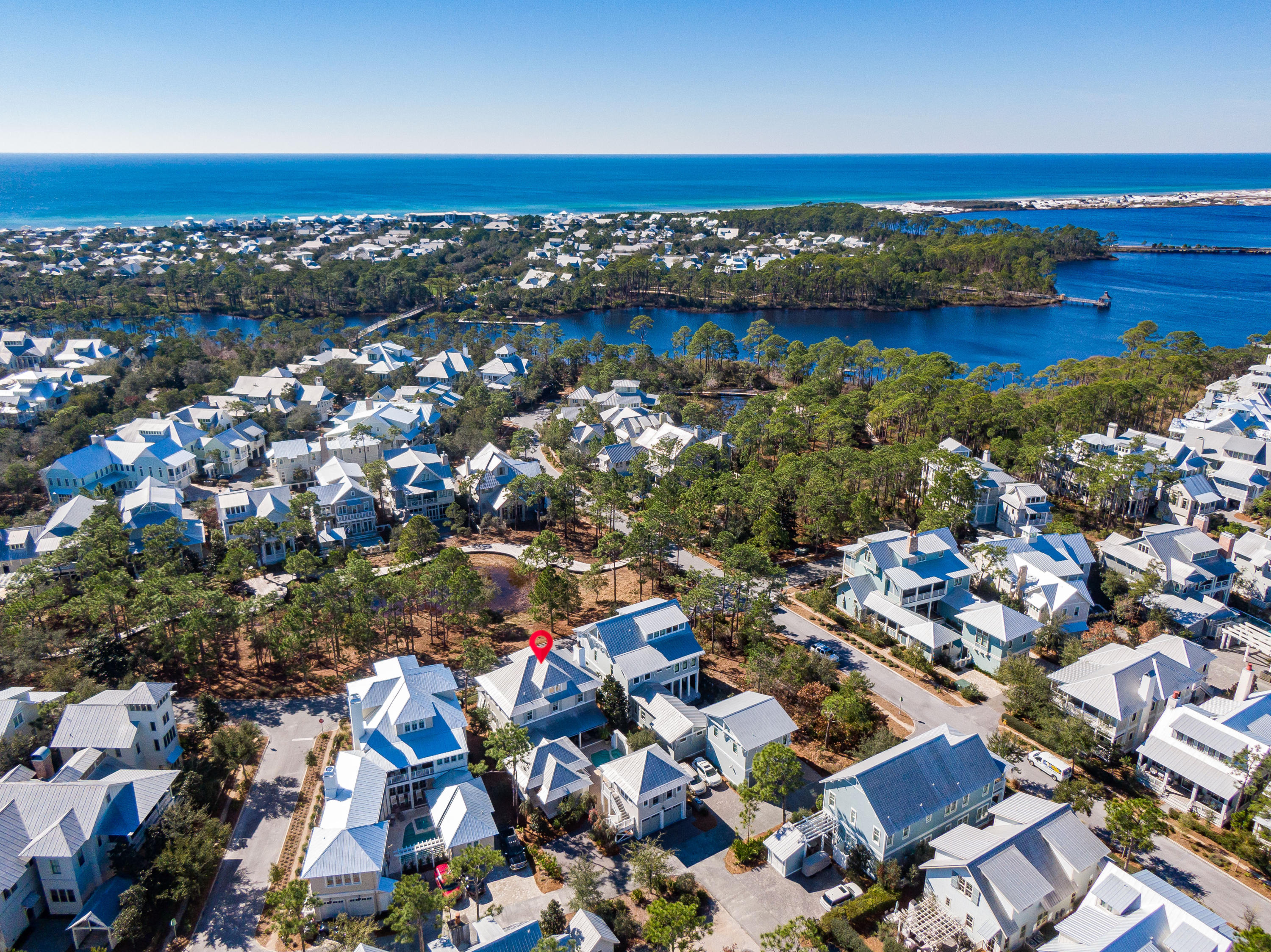154 Wiregrass Way Santa Rosa Beach, FL 32459 - Photo 65 of 65 154 Wiregrass Aerial Marked-6