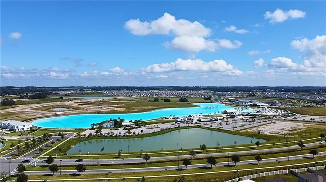 a view of a water with an ocean