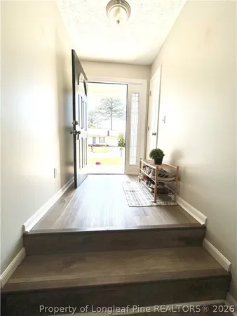 a living room with a table