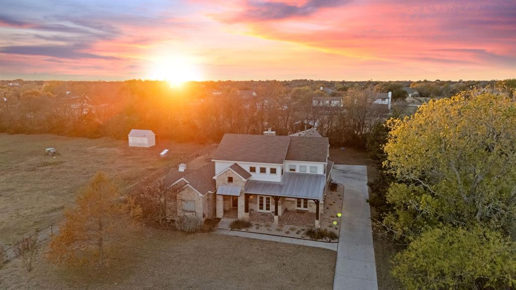 a view of a terrace with a lake view