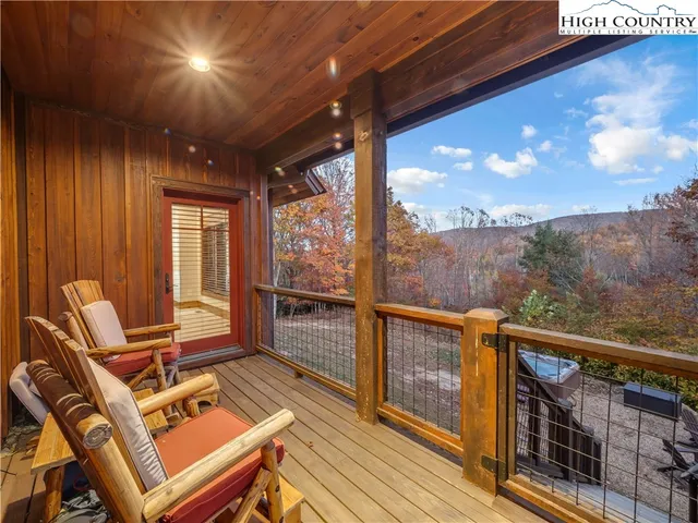 a view of balcony with couch