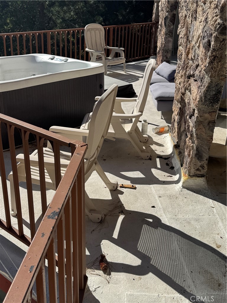 27914 West Shore Road Lake Arrowhead, CA 92352 - Photo 17 of 22 a view of outdoor kitchen outdoor kitchen view and living room