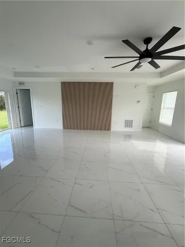 a view of a building from a window