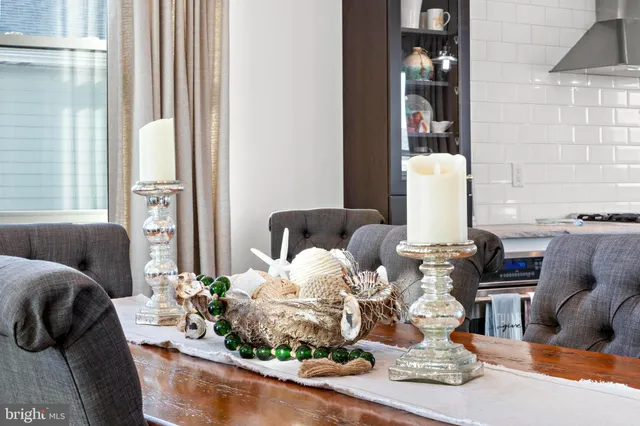 a view of a building with sitting area