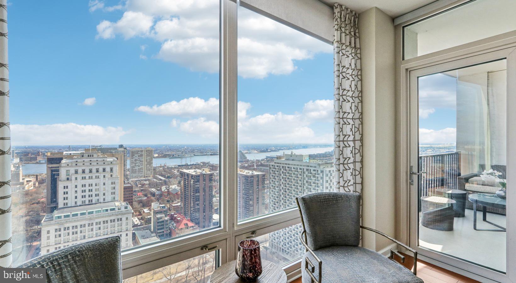 206 West Washington Square, Unit 1908 Philadelphia, PA 19106 - Photo 18 of 31 a view of a city from a living room