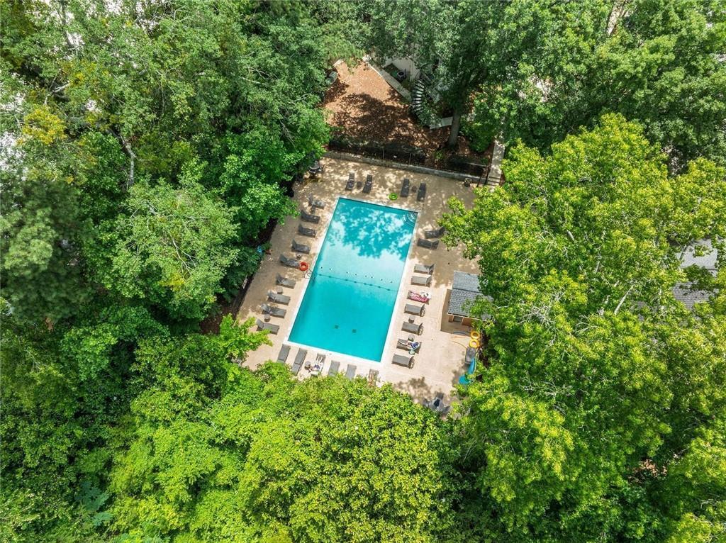 1101 Collier Road Northwest, Unit P2 Atlanta, GA 30318 - Photo 26 of 26 an aerial view of a house
