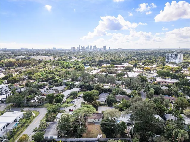 an aerial view of a city