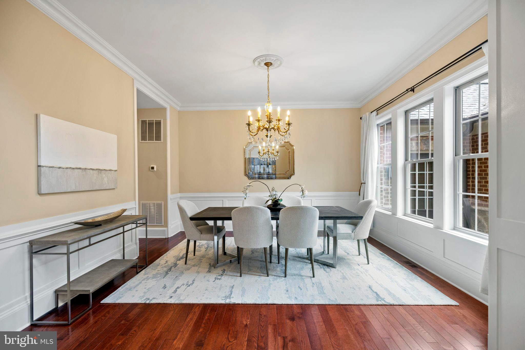 7708 Beech Tree Road Bethesda, MD 20817 - Photo 6 of 55 a view of a dining room with furniture window and wooden floor