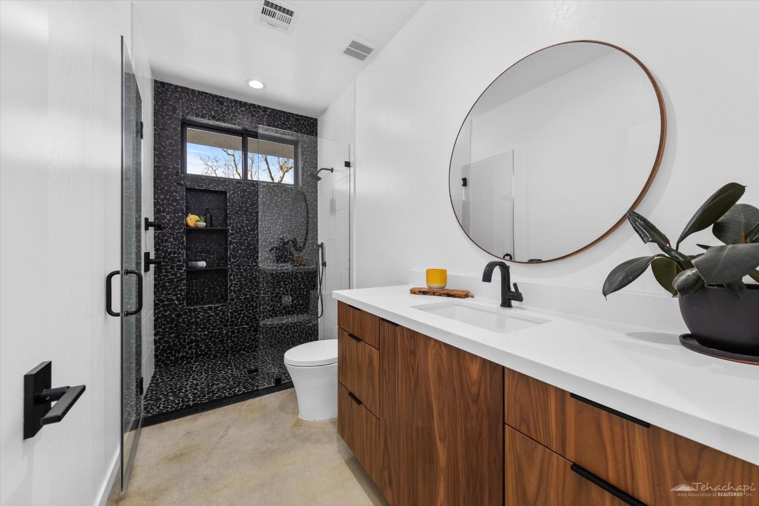 28901 Augusta Way Tehachapi, CA 93561 - Photo 45 of 65 a bathroom with a sink a toilet and shower