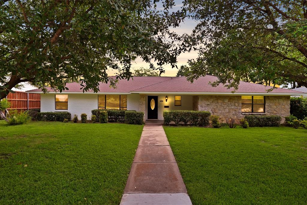 4949 Mill Run Road Dallas, TX 75244 - Photo 1 of 1 View of front of property featuring stone siding and a front yard