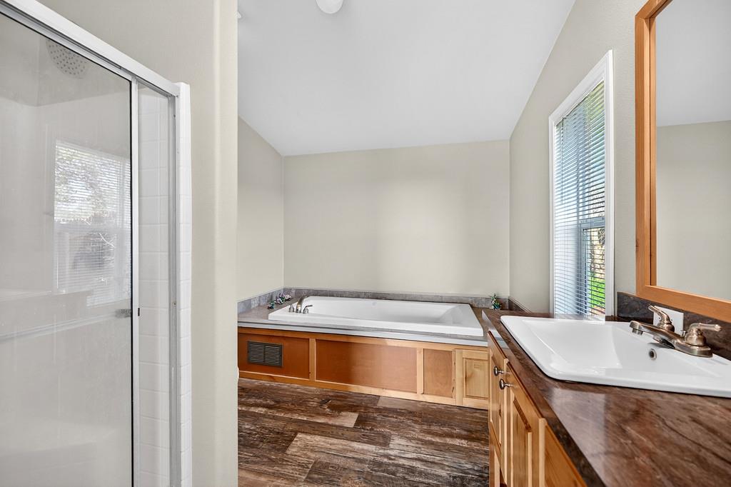 235 Grimont Road Oroville, CA 95966 - Photo 40 of 68 a bathroom with a sink and a mirror