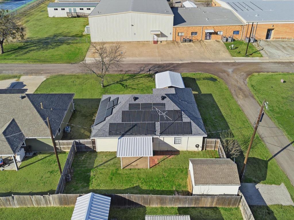 701 College Street Celeste, TX 75423 - Photo 26 of 29 an aerial view of a house with a garden