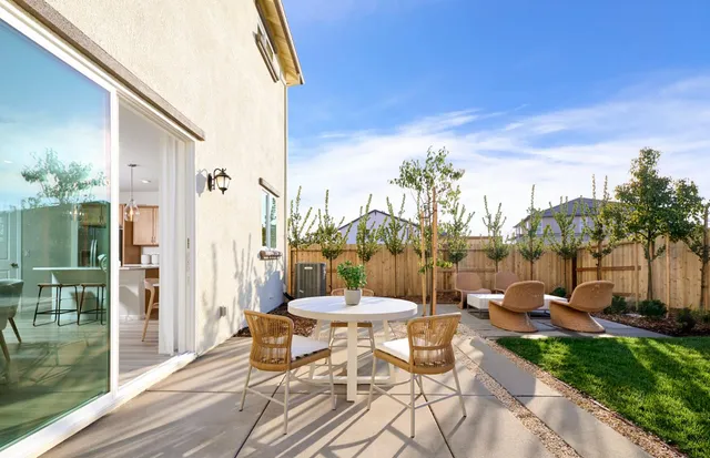a view of a outdoor space with a patio