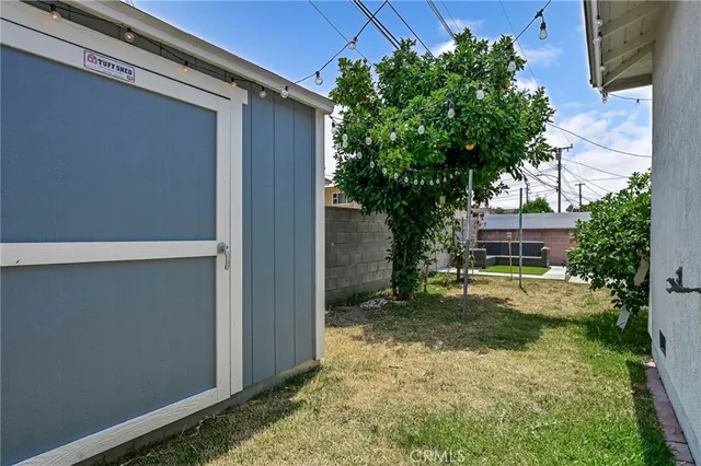 a backyard of a house