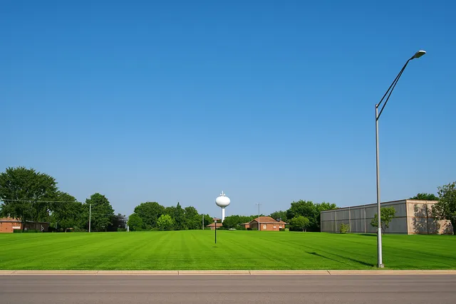 a view of a volley ball court