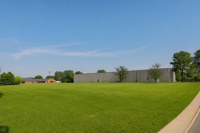 a view of a grassy field