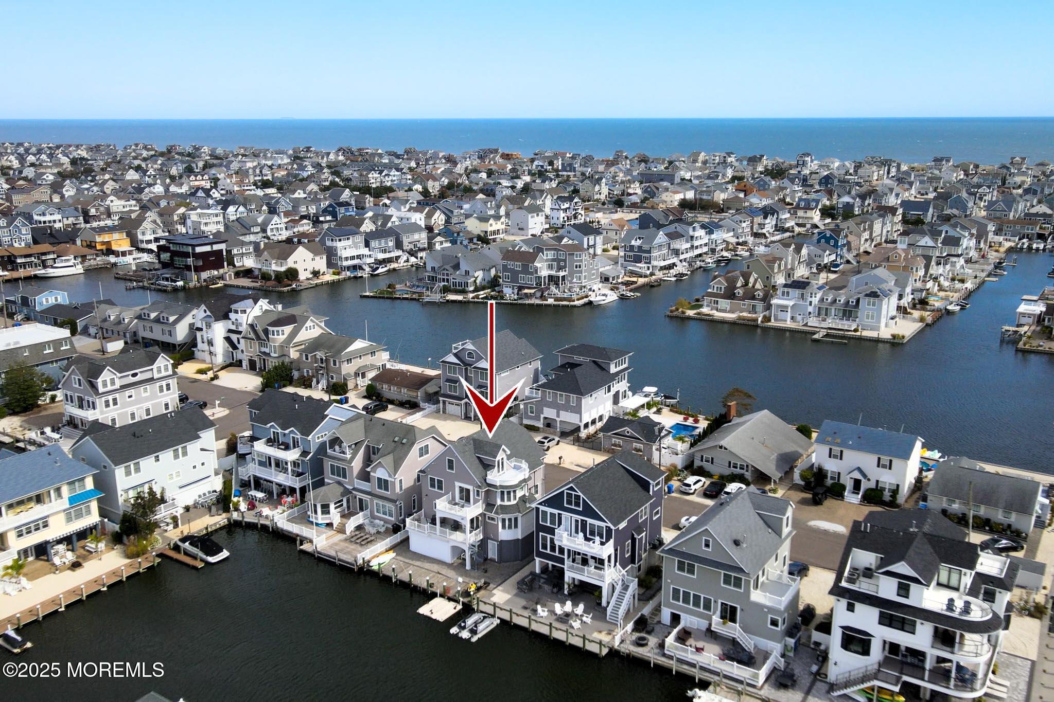 417 Delray Drive Lavallette, NJ 08735 - Photo 3 of 71 an aerial view of a house with a ocean view