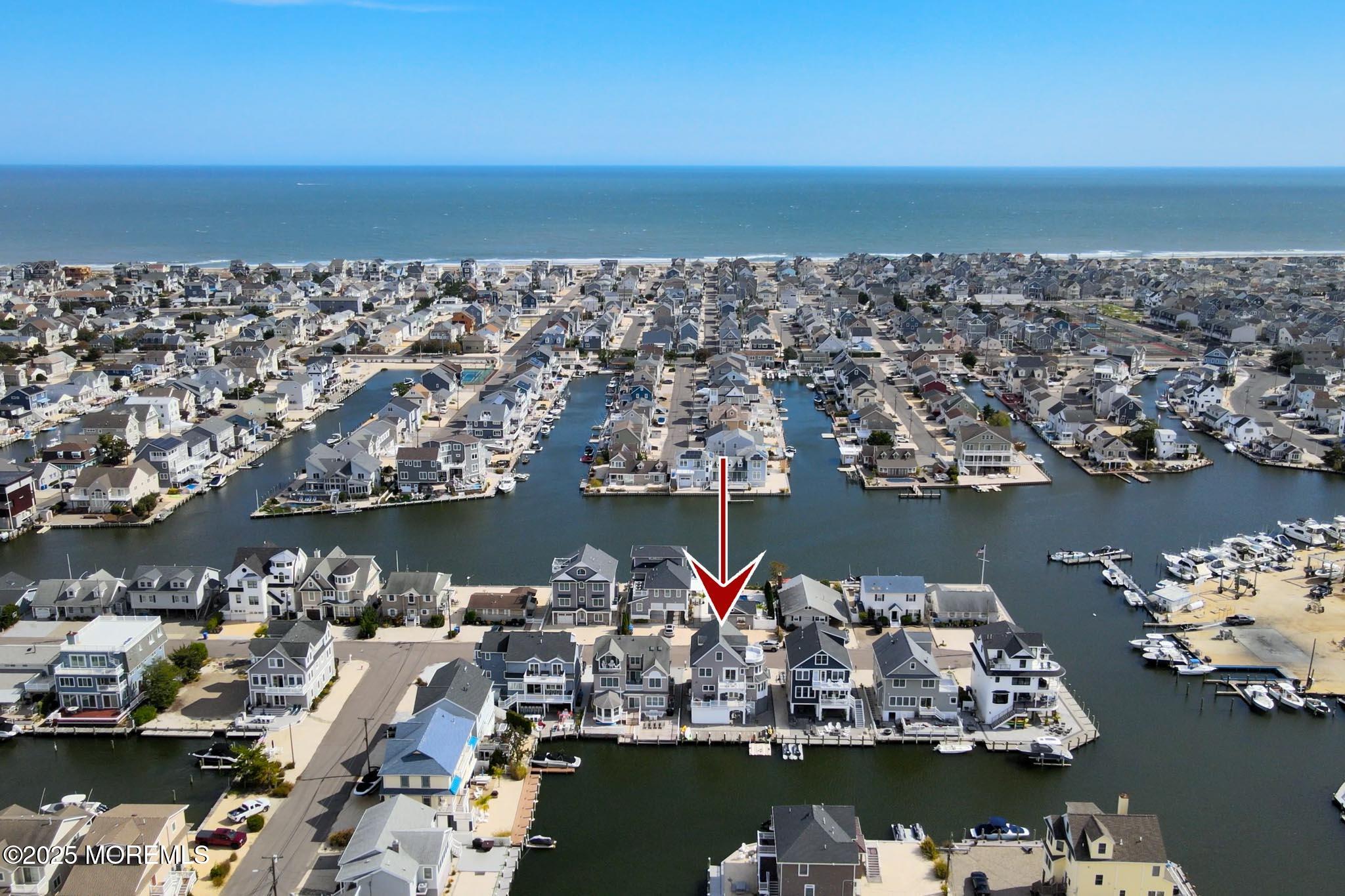 417 Delray Drive Lavallette, NJ 08735 - Photo 61 of 71 an aerial view of a houses with ocean view