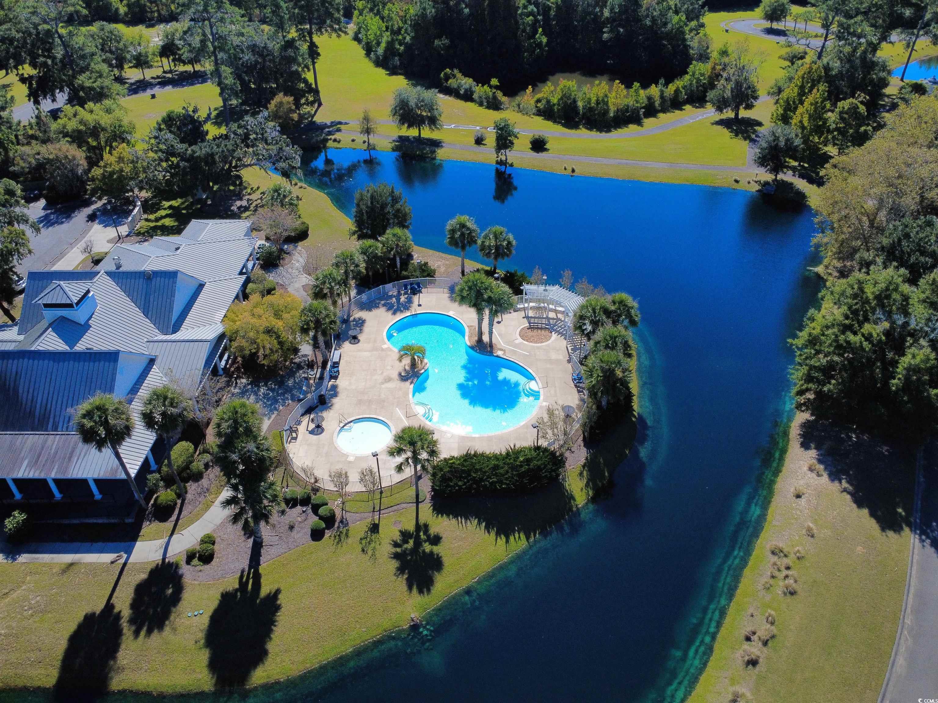 521 Oak Lawn Road Georgetown, SC 29440 - Photo 38 of 40 Bird's eye view of a pool and a nearby body of water