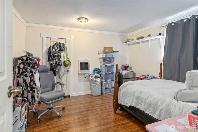 a backyard of a house with seating space