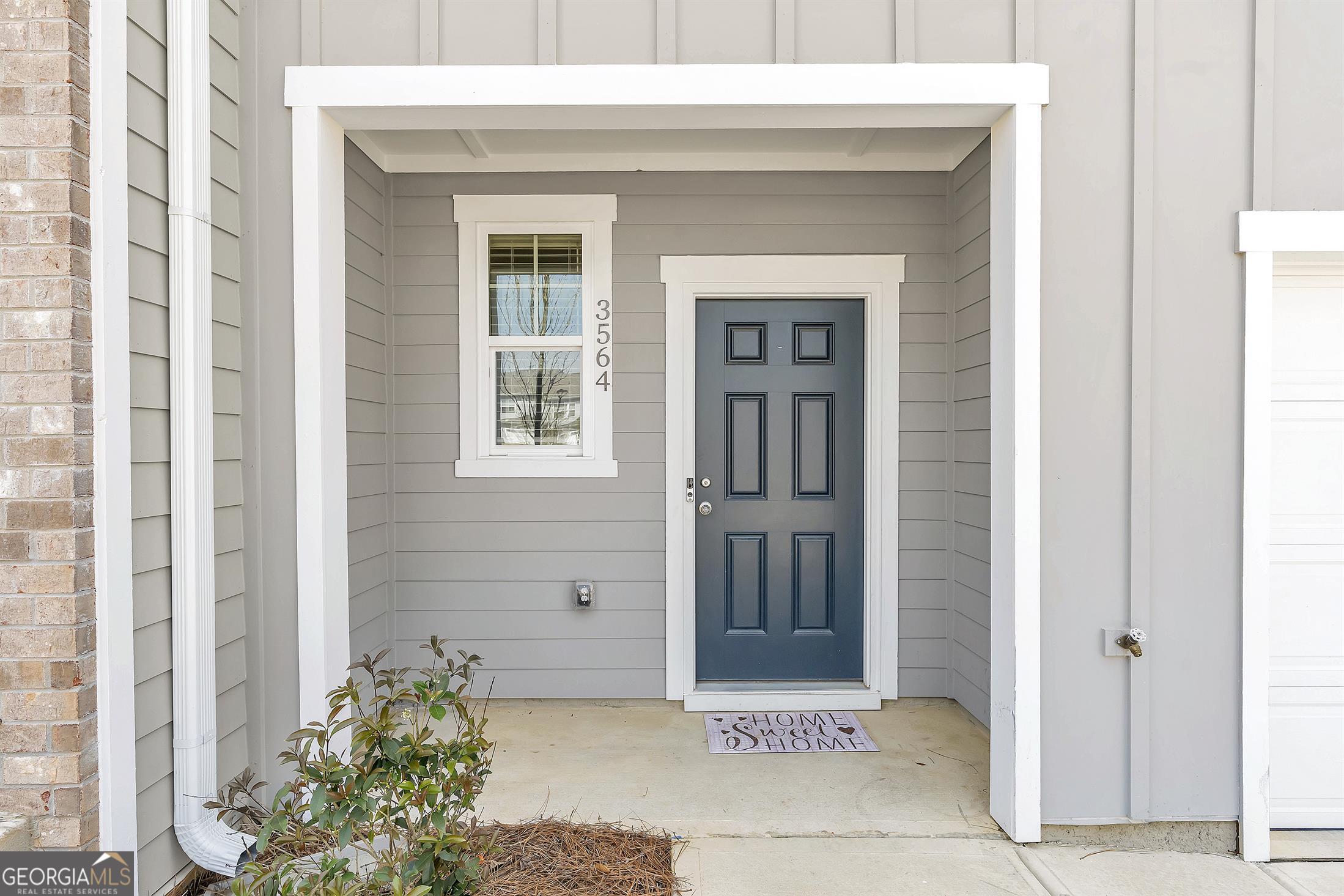 a front view of a house
