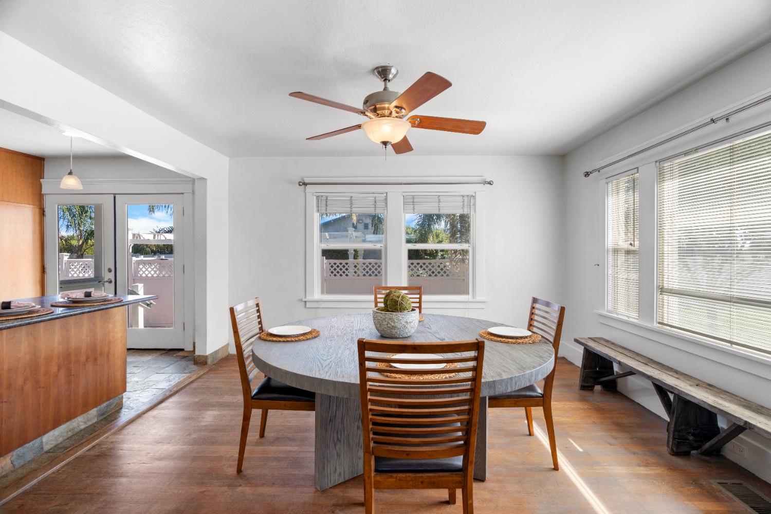 6539 East Peltier Road Acampo, CA 95220 - Photo 39 of 70 a view of a dining room with furniture window and wooden floor