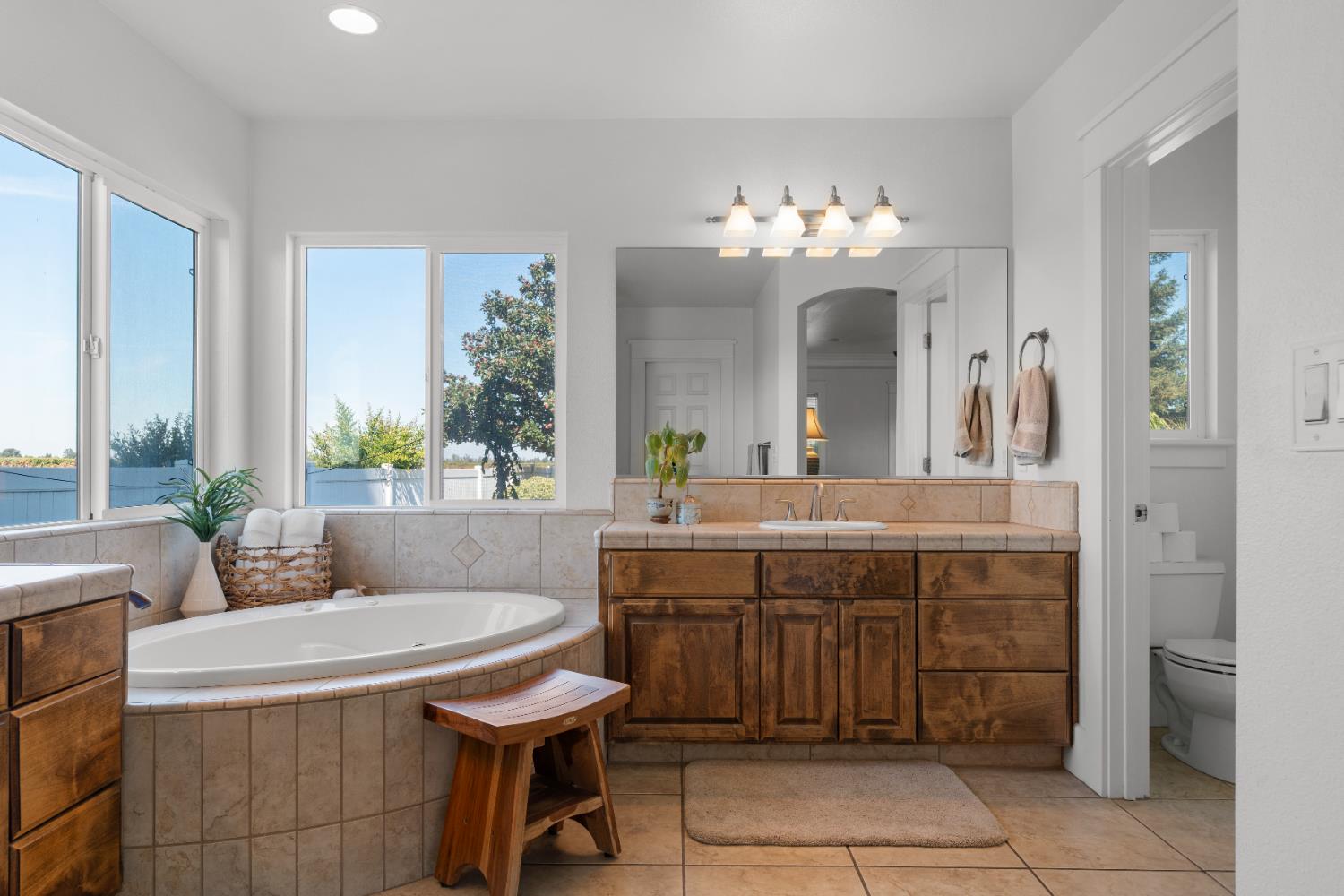 6539 East Peltier Road Acampo, CA 95220 - Photo 45 of 70 a bathroom with a sink and a mirror