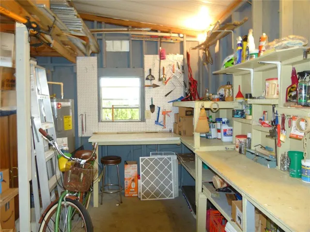 a view of storage and utility room