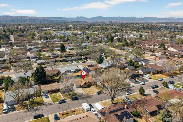 an aerial view of a city