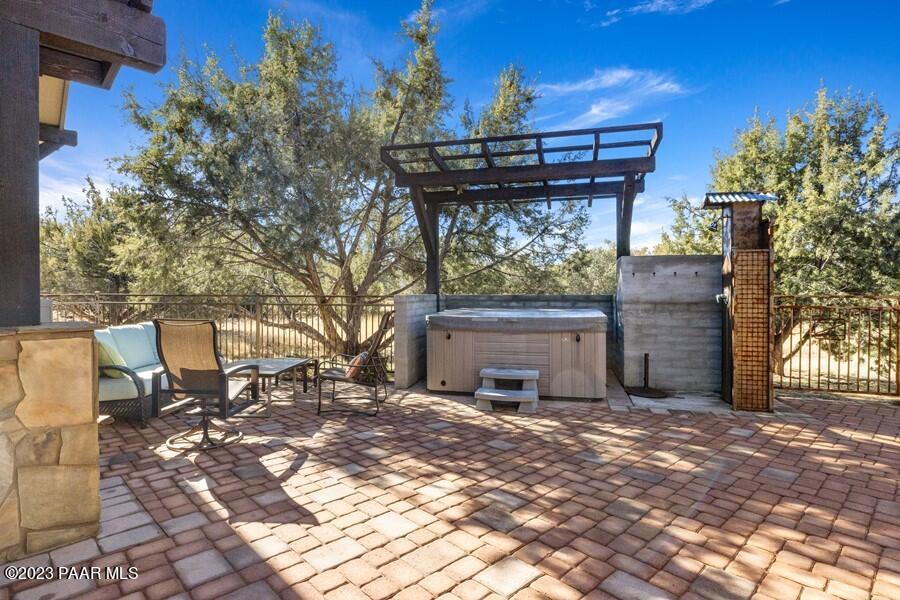 4950 West Three Forks Road Prescott, AZ 86305 - Photo 34 of 43 Pic Back Patio Spa View