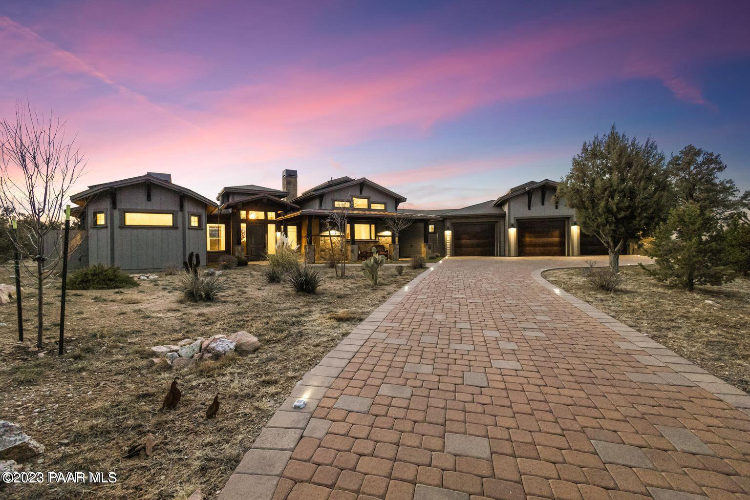 4950 West Three Forks Road Prescott, AZ 86305 - Photo 6 of 43 Pic Dusk Front View