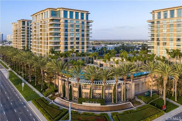 a front view of a multi story building