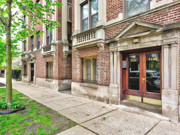 a front view of a building