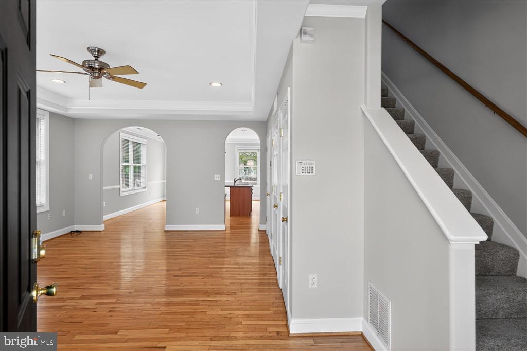 1604 Oriole Road Edgewater, MD 21037 - Photo 5 of 29 a view of livingroom with hardwood floor and ceiling fan