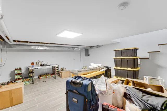 a storage room with storage and utility