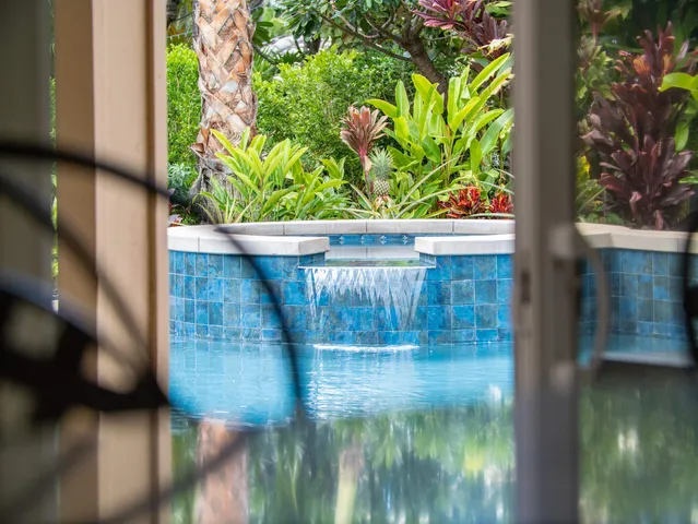 a view of a lake from a balcony