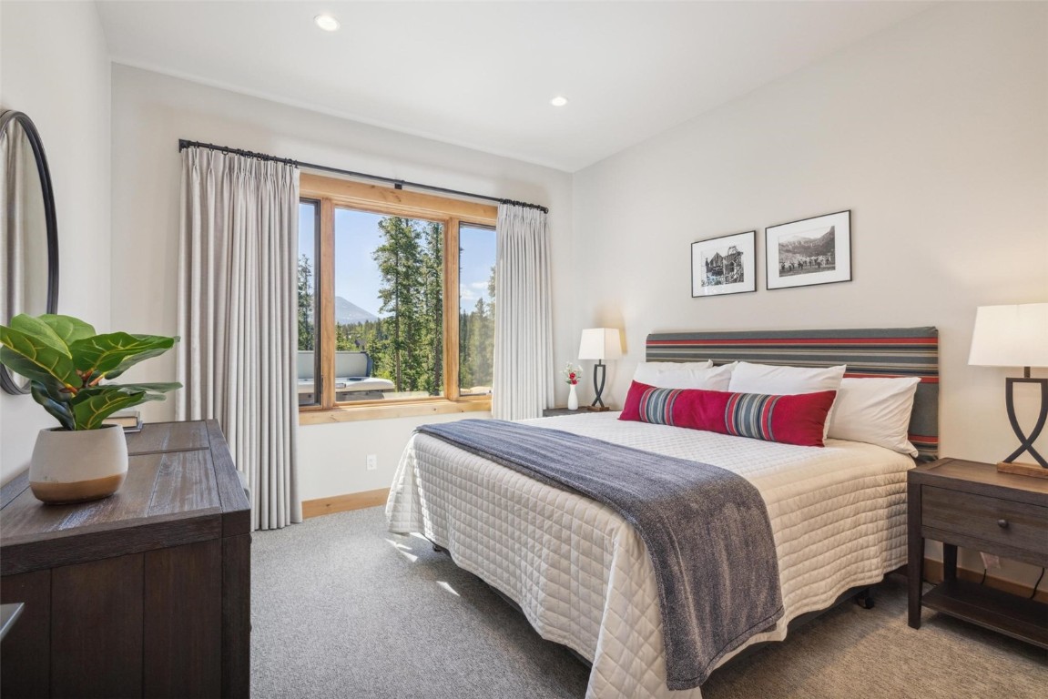 41 Barton Ridge Drive Breckenridge, CO 80424 - Photo 18 of 42 a bedroom with a large bed and a potted plant