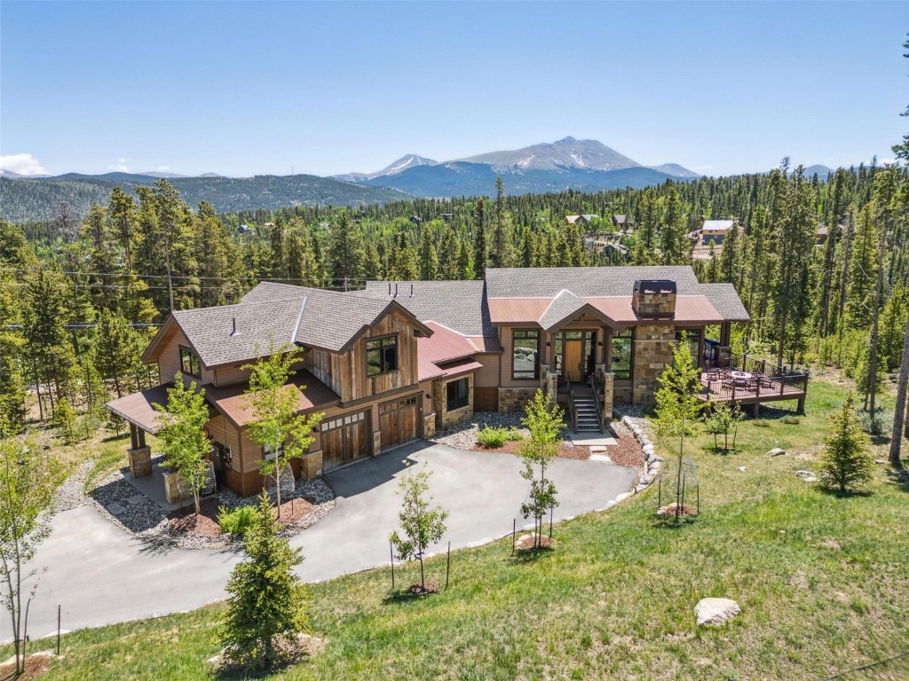 41 Barton Ridge Drive Breckenridge, CO 80424 - Photo 32 of 42 an aerial view of a house with a garden