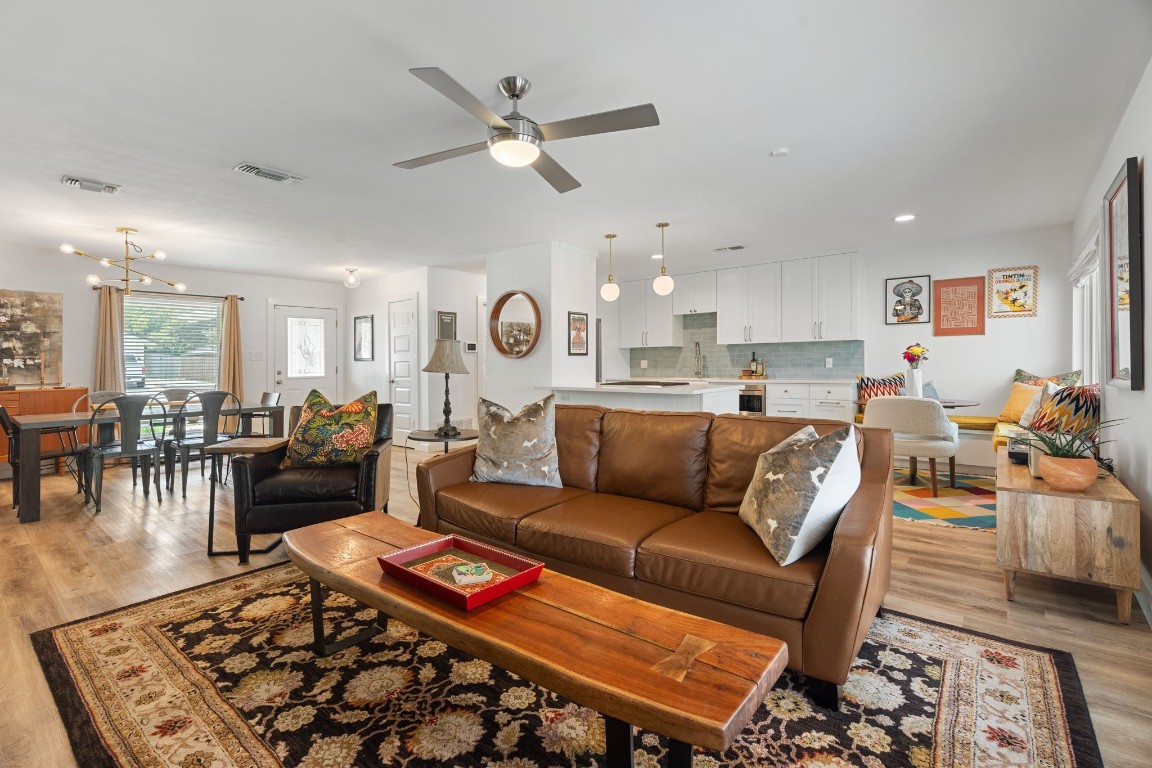 2502 Coatbridge Drive Austin, TX 78745 - Photo 1 of 1 a living room with furniture and kitchen view