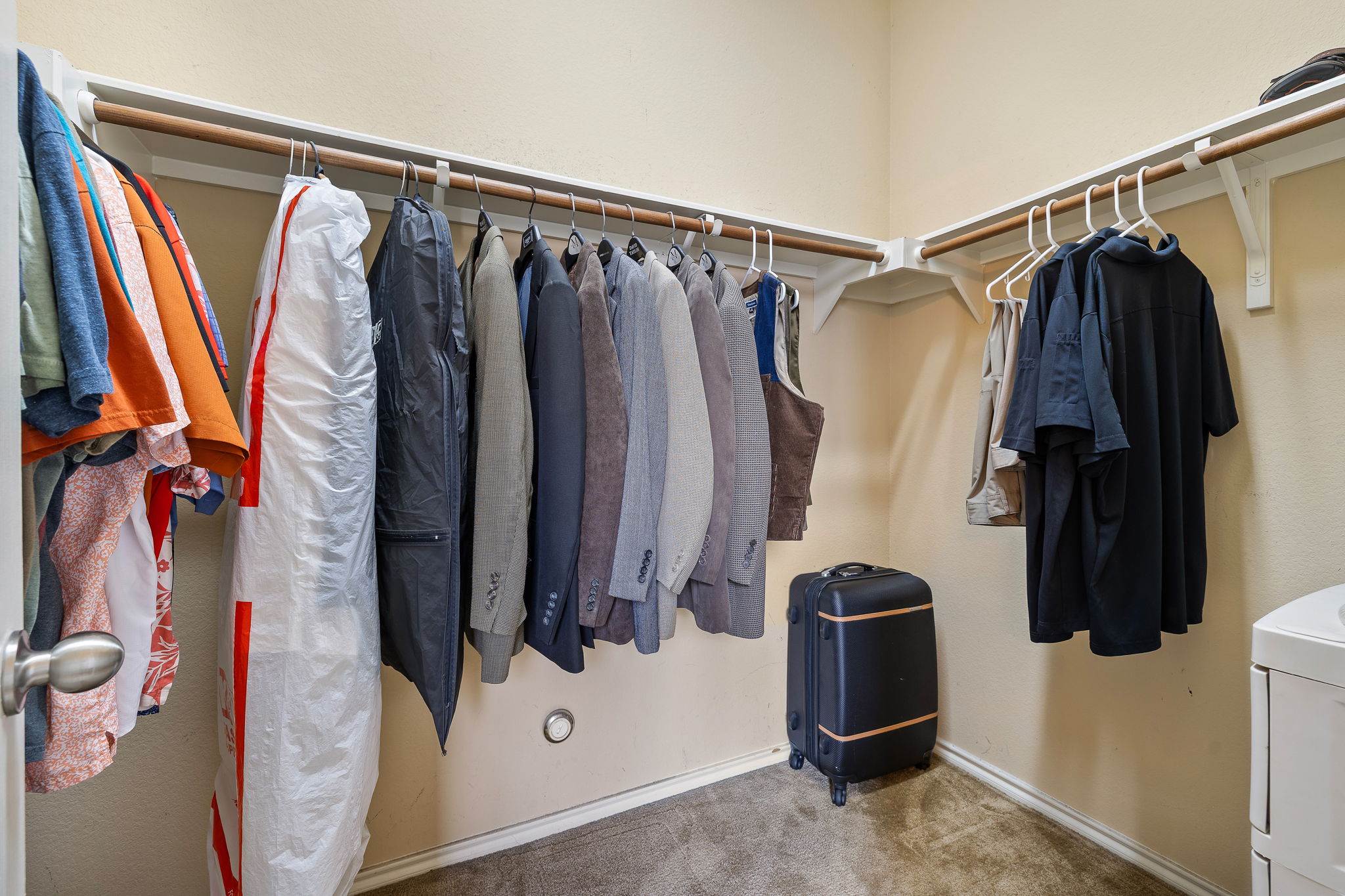 2494 Santa Barbara Loop Round Rock, TX 78665 - Photo 25 of 35 a view of walk in closet with clothes and shoes
