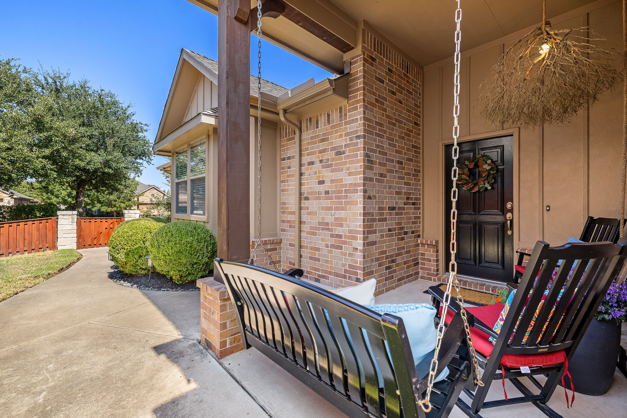 2494 Santa Barbara Loop Round Rock, TX 78665 - Photo 10 of 35 a view of balcony with two chairs and a potted plant