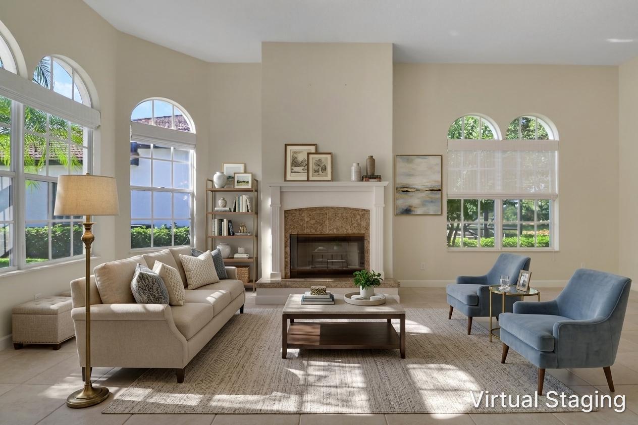 8605 Tompson Point Road Port St. Lucie, FL 34986 - Photo 12 of 90 Living Room w / Virtual Staging