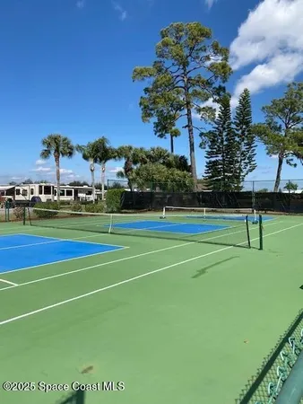 a view of a volley ball court