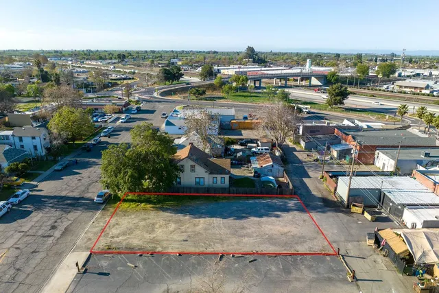 an aerial view of a city