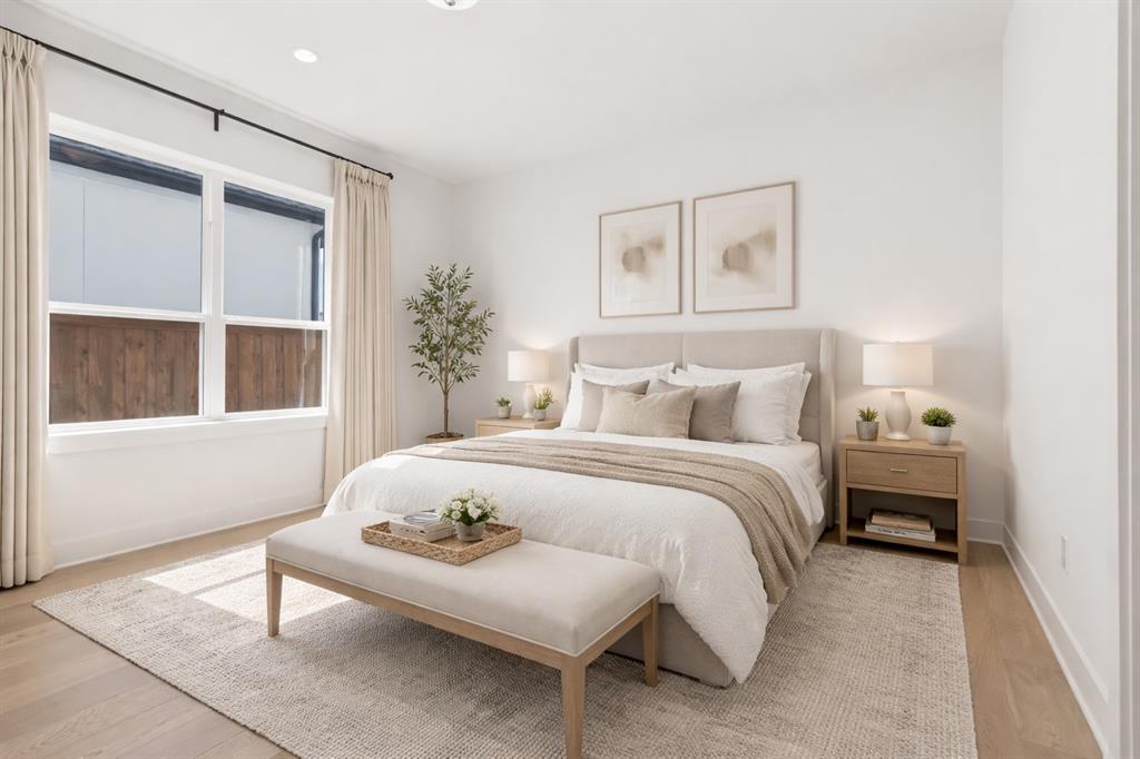 1161 Rochester Place Copper Canyon, TX 75077 - Photo 10 of 39 Downstairs guest ensuite, split from primary bedroom, Virtually Staged.