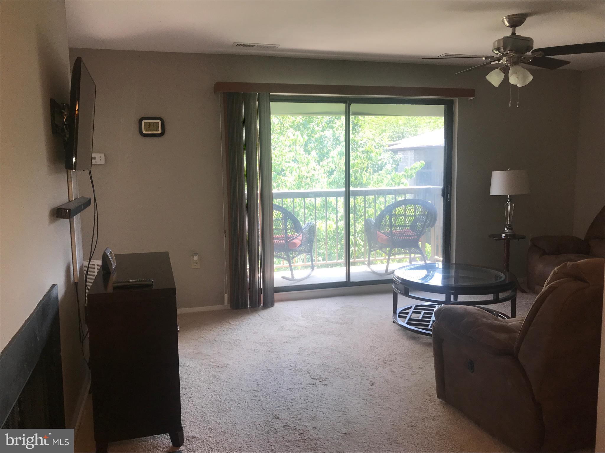 10002 Stedwick Road, Unit 304 Gaithersburg, MD 20886 - Photo 11 of 14 Living Room with Balcony access