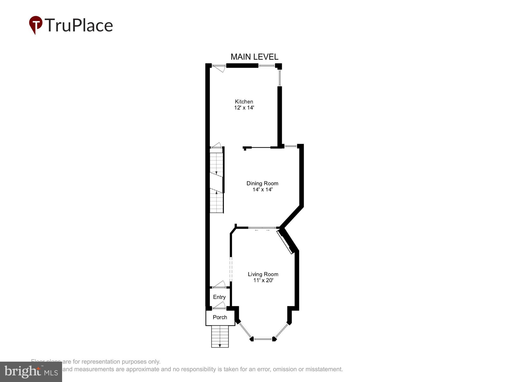 309 Elm Street Northwest Washington, DC 20001 - Photo 70 of 106 Main Level (Labels & Measurements)