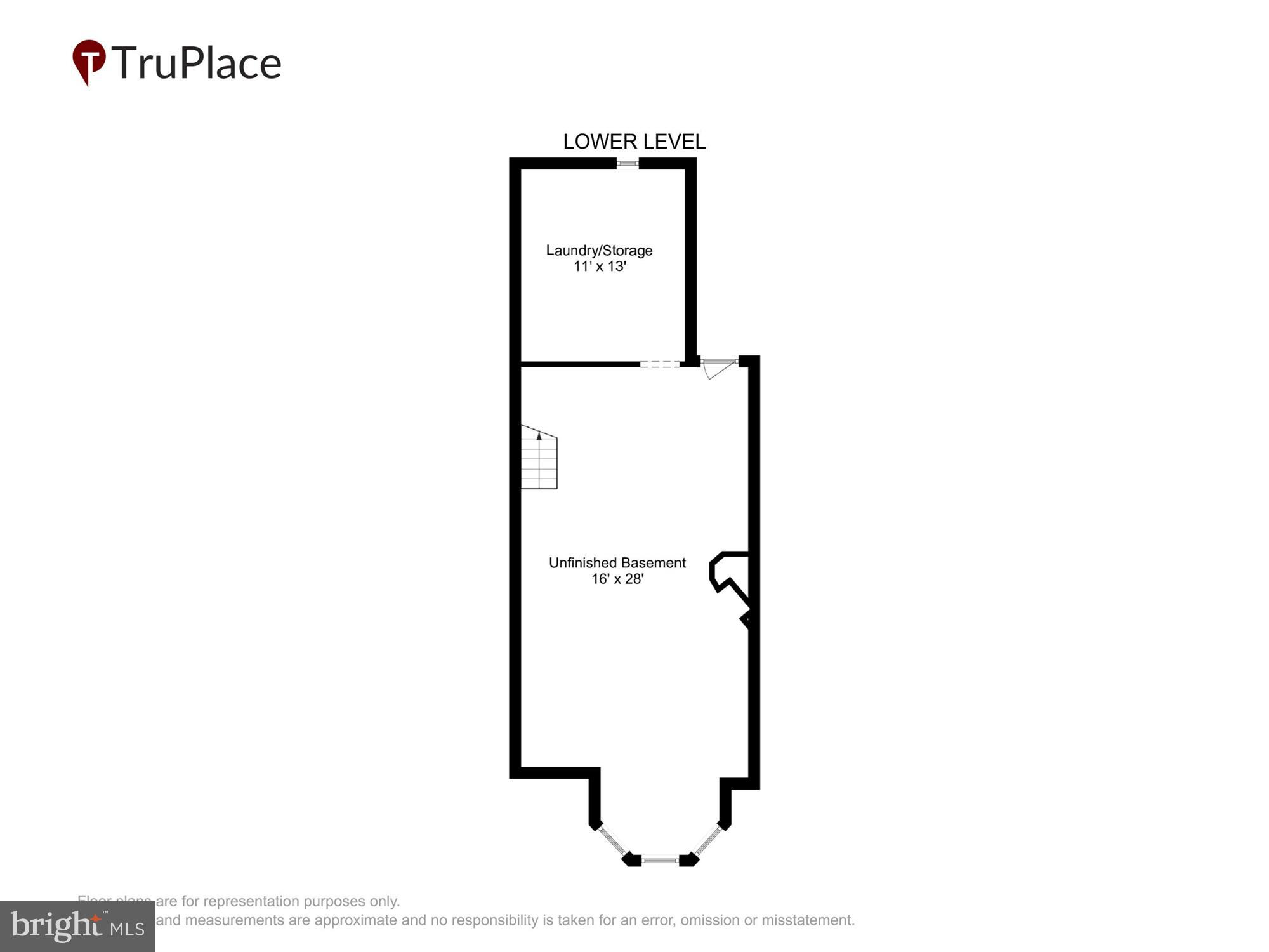 309 Elm Street Northwest Washington, DC 20001 - Photo 72 of 106 Lower Level (Labels & Measurements)