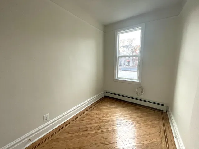 an empty room with window